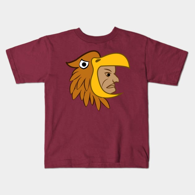 Aztec Eagle Warrior Kids T-Shirt by mredthefed